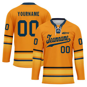 Camisetas de Hockey sobre Hielo de Poliéster de Secado Rápido Personalizadas al por Mayor, Ropa Deportiva Transpirable con Impresión por Sublimación, Uniformes de Equipo - Product Image 4