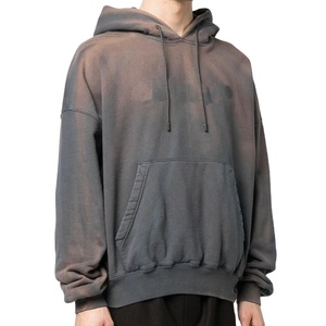 Venta al por mayor de alta calidad Unisex hombres sudaderas con capucha de logotipo personalizado Streetwear Pullover en tamaño XS impreso Fleece Hoodie2025 - Product Image 1