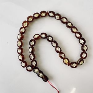 Tespih en ambre baltique sculpté à la main, 33 perles, jaune cerise, Misbaha de luxe - Product Image 4