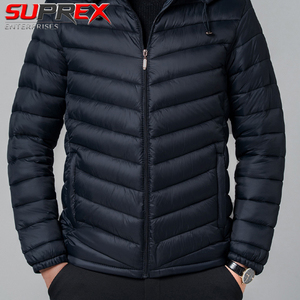 <b>Mens</b> Lightweight Hooded Puffer <b>Jacket</b> with Fur Trim Warm Quilted Insulation Windproof Water-Resistant Design for Cold Weather - Product Image 4