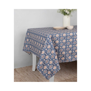 Tissu de table brodé floral en coton filé à anneau doux demi-blanc certifié OEKO TEX 300 TC tissu à séchage rapide pour une utilisation en salle d'été - Product Image 2