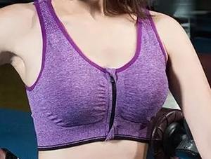 Sujetador deportivo Push Up con cremallera para mujer, sin aros, a prueba de golpes, transpirable, Tops deportivos, Fitness, gimnasio, Yoga, chaleco deportivo, sujetador, Top - Product Image 6