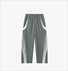 ชุดวอร์มกันลมทำจากโพลีเอสเตอร์สำหรับผู้ชายชุดกางเกงขาสั้นกันลม2ชิ้นเสื้อแจ็คเก็ตและกางเกงขาสั้นขนาดใหญ่แบบซิป - Product Image 6