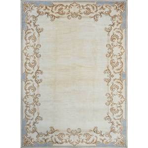 พรมขนสัตว์ถักมือลายดอกไม้ Aalam Gold ขนาด 9x12 ฟุต รูปทรงสี่เหลี่ยมผืนผ้า สำหรับบ้าน ห้องนั่งเล่น ห้องนอน ทางเดิน-Pae-5982 สำหรับวัยรุ่น - Product Image 1