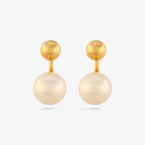 Pendientes de botón clásicos y modernos 193041 con diseño de bola religiosa, de aleación de cobre con circonita, diamante, perla y ámbar, ideales para regalo de fiesta. - Product Image 3