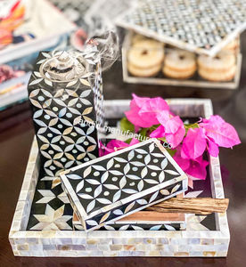 Mother of Pearl Bone Inlay Bakhoor <b>Incense</b> Burner Handmade <b>Agarwood</b> Burner with Ginger Bergamot Scents Home Use Packaged Boxes - Product Image 6