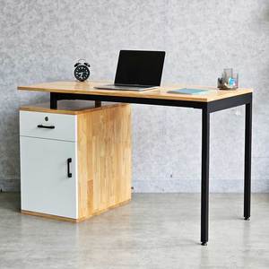 โต๊ะทำงานไม้จริงสไตล์มินิมอลพร้อมตู้ขนาด 120x60 ซม. ขาเหล็ก รุ่น HBSL038 ระบบเฟอร์นิเจอร์สำนักงาน - Product Image 2