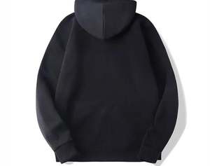 เสื้อฮู้ดโอเวอร์ไซส์ผ้าฝ้าย100% พรีเมี่ยมใส่ได้ทุกเพศมีสไตล์ทึบด้านหน้าด้านหลังโลโก้ลำลองผ้าทอสำหรับใส่ในฤดูใบไม้ร่วงส่งตรงจากโรงงาน - Product Image 4