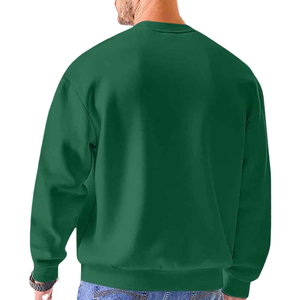 เสื้อสเวตเชิ้ตคอตตอนผสมสำหรับผู้ชายคอกลมลายพื้นขนาดพิเศษสินค้าขายดี - Product Image 2