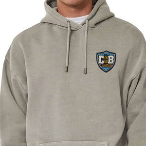 Sweat à capuche lavé à l'acide 100% coton de haute qualité High Street Series Washing Old Sweater Stone Washed Vintage Hoodie - Product Image 2