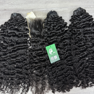 La mejor venta al por mayor competitiva Body Wave Bundles Raw Virgin Extensiones de cabello vietnamita Trama de cabello Remy Onda natural Jerry Curl Styles - Product Image 4