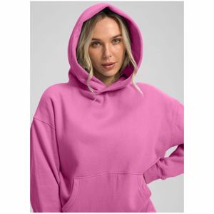 Drop-shoulderhodies pour femme New Women's Spring Autumn Hooded Sweatshirt Casual Pocket Loose Fit Wholesale Fashion Hoodies - Product Image 4