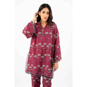 Ensemble de costume Karandi rose non cousu pour femmes, 2 pièces, imprimé pour un style tendance - Product Image 6