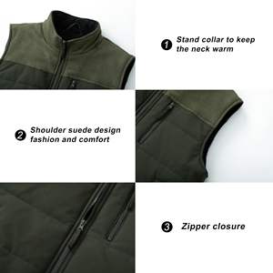 Vestes matelassées pour hommes en gros, sans manches, manteaux à bulles tendance avec plumes, logo personnalisé, grande taille, hiver - Product Image 2