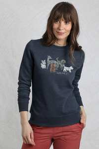 Sudadera Deportiva de Invierno para Mujer, Color Azul Marino, Personalizada al por Mayor, 100% Algodón Suave al Tacto, con Mangas Largas y Tela de 400g - Product Image 6