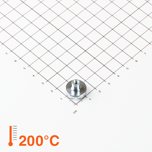 Gripper piatto in Samario-Cobalto Ø16x4,5mm con boccola filettata - Product Image 1