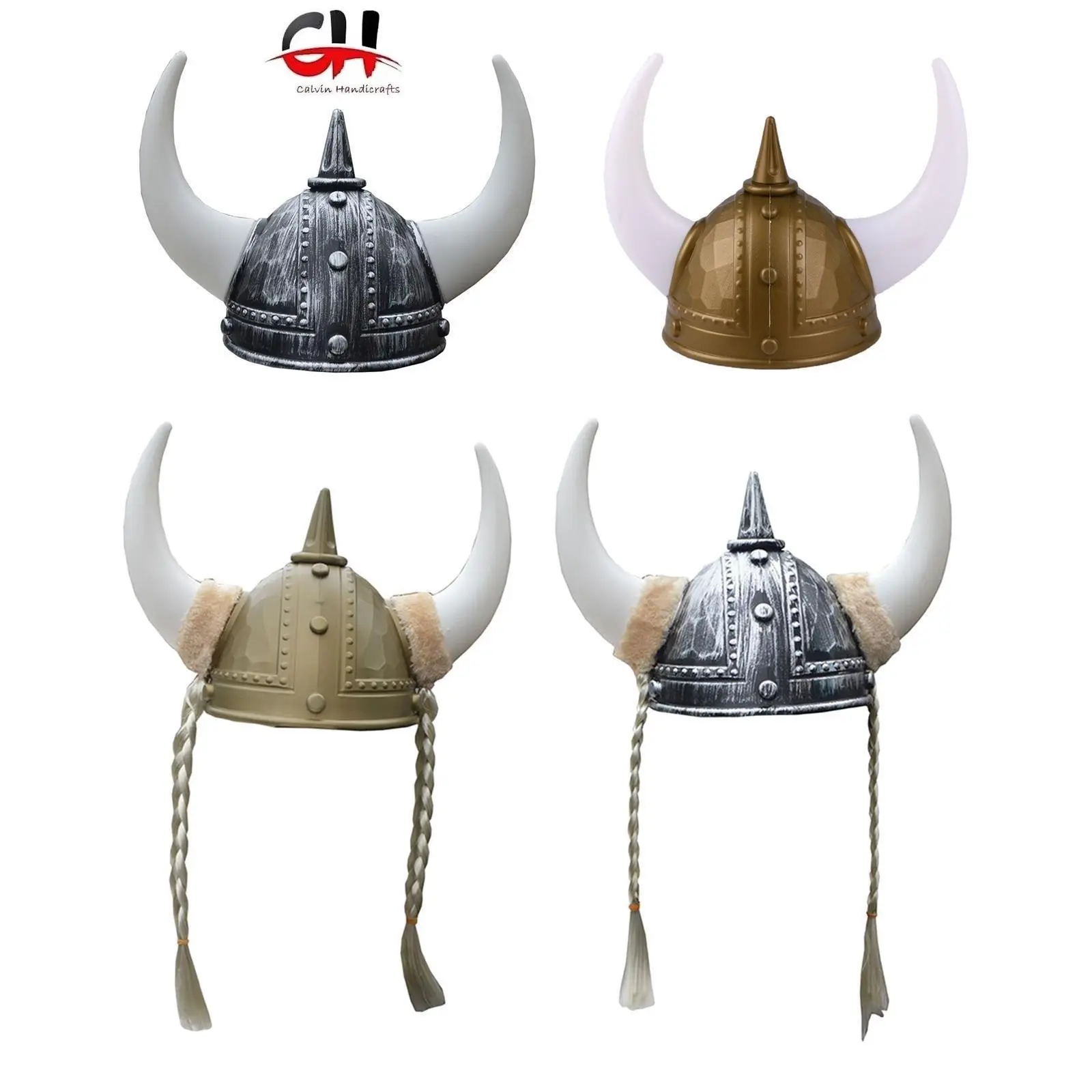 मजेदार पार्टी पोशाक टोपी उपहार अद्वितीय आभूषण मध्ययुगीन सींग वाला हेलमेट