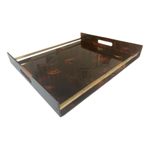 Bandeja de cuerno moderna para exhibición de mesa elegante perfecta para fiestas de lujo bodas y decoración festiva del hogar - Product Image 1