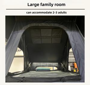 4x4 RTT Hard Shell Roof Top Tent 2-3 personas Camping Car Rooftop Tent <span class=keywords><strong>para</strong></span> <span class=keywords><strong>Jeep</strong></span> SUV Truck Van - Product Image 4
