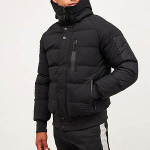 Chaqueta de Invierno de Moda Urbana, Personalizable con Logotipo, de Alta Calidad, de Lona, Cortavientos, Transpirable, con Cuello Alto y Logotipo Frontal, Gruesa - Product Image 1