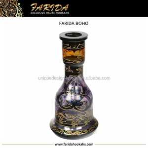 2023 Boho Vintage Custom Hookah Jarrones Creativo Pintado a mano de vidrio de colores Técnicas de laca artística para fumar - Product Image 4