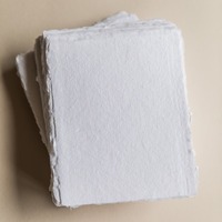Blanc Deckle Bord Coton Chiffon Papier Offset Imprimé Fée Style Invitations De Mariage Disponible Dans Les Tailles 5x7 4x6 A5 A4 A3 Boîte Style