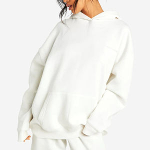 Pull surdimensionné en molleton de coton lourd 100% sweat à capuche pour femme personnalisé avant DTF imprimé Logo respirant Baggy Streetwear sweat à capuche - Product Image 5