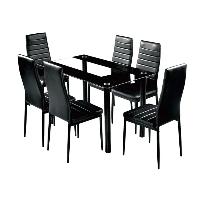 6 sillas y 1 mesa Comedor Muebles de comedor Juego de mesa de comedor