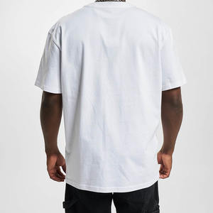 Camiseta de gran tamaño para hombre de tela transpirable de 220g de la mejor calidad con logotipo bordado personalizado Camiseta de gran tamaño teñida lisa - Product Image 2