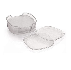 Ensemble de sous-verres en plastique durable du fournisseur indien pour un usage quotidien, parfait pour protéger les tables des boissons chaudes et froides d'Inde - Product Image 3