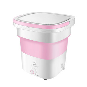 24L Mini Portable Folding Washing Machine Stainless Steel <b>Top</b> <b>Loading</b> USB Power Semi-Automatic New Condition - Product Image 1