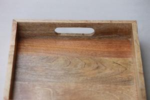 Offre spéciale Conception personnalisée Logo imprimé carré Plateau de service en bois fait à la main en gros par le fabricant - Product Image 6