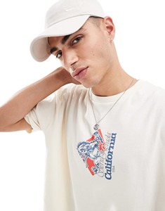 เสื้อยืดคอกลมผ้าฝ้ายแบบหลวมระบายอากาศสำหรับผู้ชายเสื้อยืดสีครีมผ้าฝ้าย100% ออกแบบได้ตามต้องการ - Product Image 5