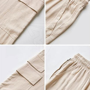 Men's Casual Breathable Cotton Baggy <b>Trouser</b> Mid Waist Straight Pattern Fleece Lining Customizable High Quality <b>Winter</b> Wholesale - Product Image 5