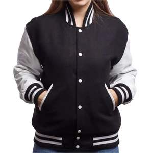 Manteau de baseball avec logo personnalisé du fabricant OEM pour femmes respirant chenille broderie cuir imprimé StreetWear traitement brut - Product Image 6