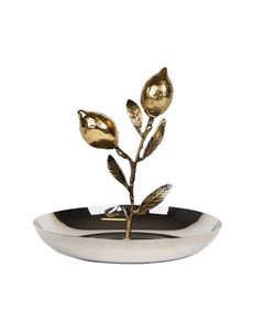 ชุดชามอลูมิเนียมชุบเงิน2ชิ้นทันสมัยแจกันตั้งพื้นอเนกประสงค์ลายกิ่งมะกอกทองเหลืองสวยงามสำหรับงานแต่งงานคริสต์มาส - Product Image 4