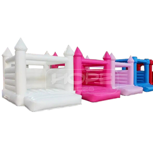 Kommerzielle Party Miete Hochzeit Geburtstag Hüpfburg 19 Fuß groß aufblasbares Hüpfburg weißes Hüpfhaus mit Weichspiel-Ballloch - Product Image 4