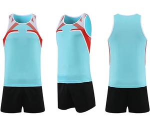 Track Field Uniform Hombres Logotipo personalizado Running Jersey & Shorts Set para equipo Ropa deportiva Mujeres Track Field Uniform - Product Image 4