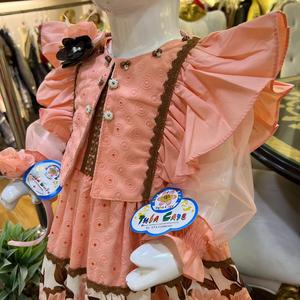 ชุดเดรสผ้าซาตินพิมพ์ลายสำหรับเด็กคอลเลคชั่นใหม่2023 - Product Image 4