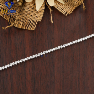 8.84 TDW Bracelet rond en diamant taillé en brillant or blanc 18 carats diamant non certifié Cvd/hpht bijoux en diamant - Product Image 5