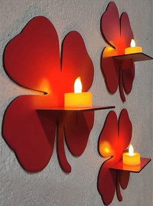 Leaf clover fancy wooden <b>shelf</b> wall mounted storage <b>shelves</b> for home hotels living room kitchen bathroom home decor accessories - Product Image 2