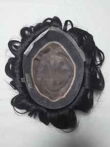 Perruque toupet en cheveux humains mono de qualité supérieure, origine Taz Hair Autriche, style Bangladesh, avec des ondulations naturelles et profondes - Product Image 2