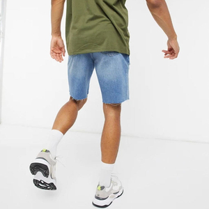 Pantalones cortos de mezclilla de retales de alta calidad para hombre de verano al por mayor, pantalones cortos transpirables de algodón hechos a medida para exteriores - Product Image 3