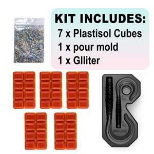 Kit DIY para hacer señuelos <span class=keywords><strong>de</strong></span> plástico blando con cubos <span class=keywords><strong>de</strong></span> plastisol <span class=keywords><strong>de</strong></span> PVC, moldes para <span class=keywords><strong>cebo</strong></span> <span class=keywords><strong>de</strong></span> pesca y purpurina para señuelos <span class=keywords><strong>de</strong></span> natación tipo grub <span class=keywords><strong>de</strong></span> cola rizada personalizados - Product Image 3