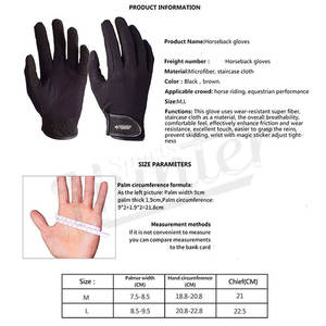 Gants d'équitation en cuir équestre sur mesure équipement de sport à prise serrée populaire avec logo en vente - Product Image 6
