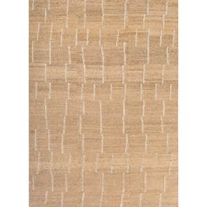 Nomadic Threads ADHM-06 Tapis en jute et chanvre tissés plats beige et marron, à rayures géométriques, rectangulaires pour la maison, le salon et le couloir - Product Image 1