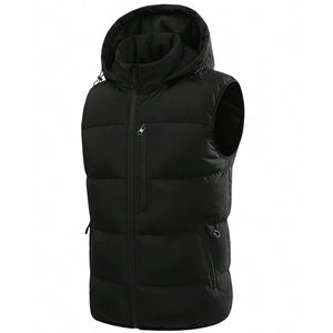 <b>Men's</b> Print <b>Vests</b> & Waistcoats Winter Warm Coat Hoodie Waterproof Hiking Outwear Puffer <b>Vest</b> - Product Image 1