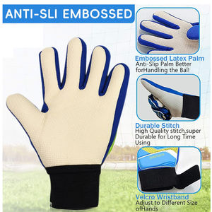 Vente en gros de gants de football professionnels en latex respirants pour l'extérieur, meilleure vente de gants de gardien de but légers de couleur unie - Product Image 6
