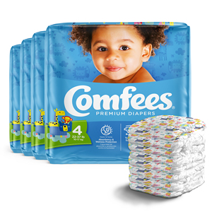 Comfees Baby Diapers Size 4 31 pcs (x4) Disposable Baby Diapers. (22 - 37 Lbs) - Product Image 3