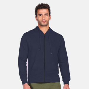 Sudadera con capucha con cremallera personalizada para hombre, ropa deportiva básica de algodón y poliéster, sudadera deportiva de invierno con estampado - Product Image 1